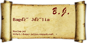 Bagó Júlia névjegykártya