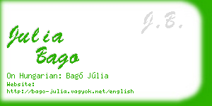 julia bago business card